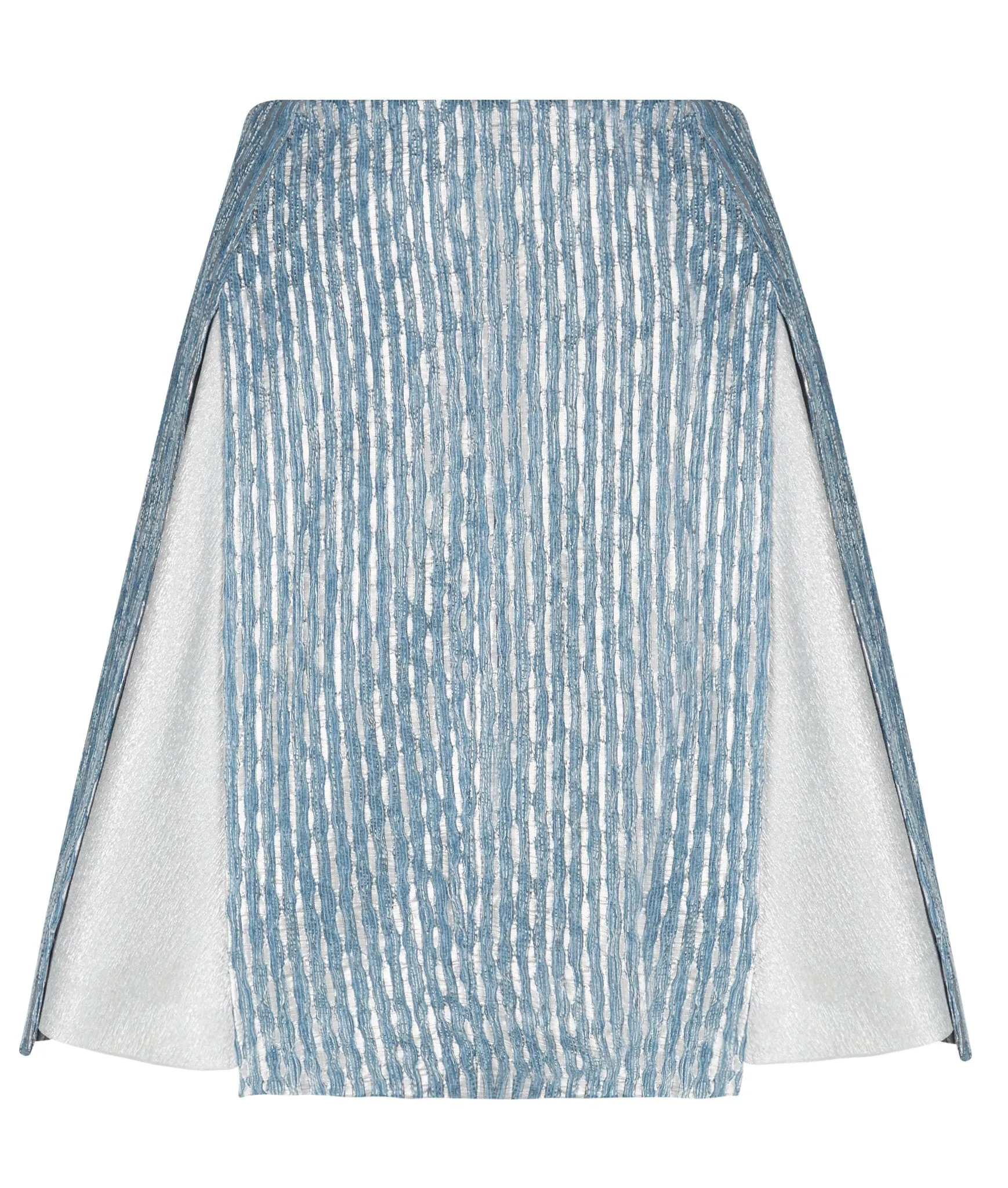 170115 -Blue Split Godet Skirt