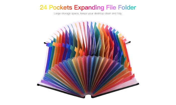 24 Pockets Expanding File Folder