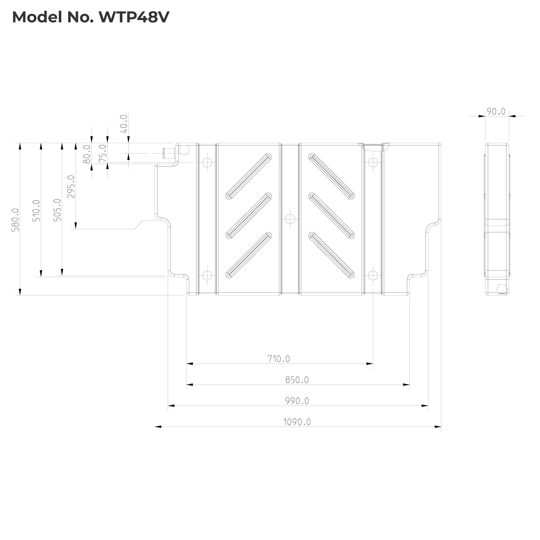 42L  Vertical with Cut-Outs Poly Water Tank | BOAB