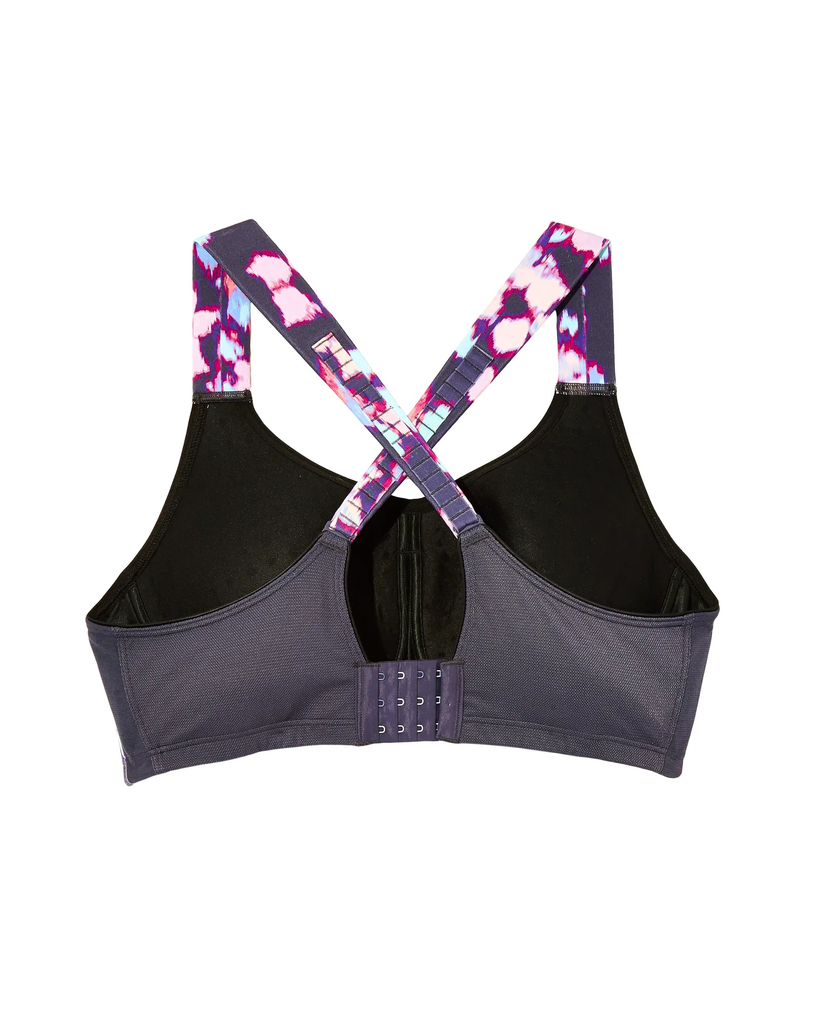 Adriatic Sports Bra | Charcoal Grey / Pink