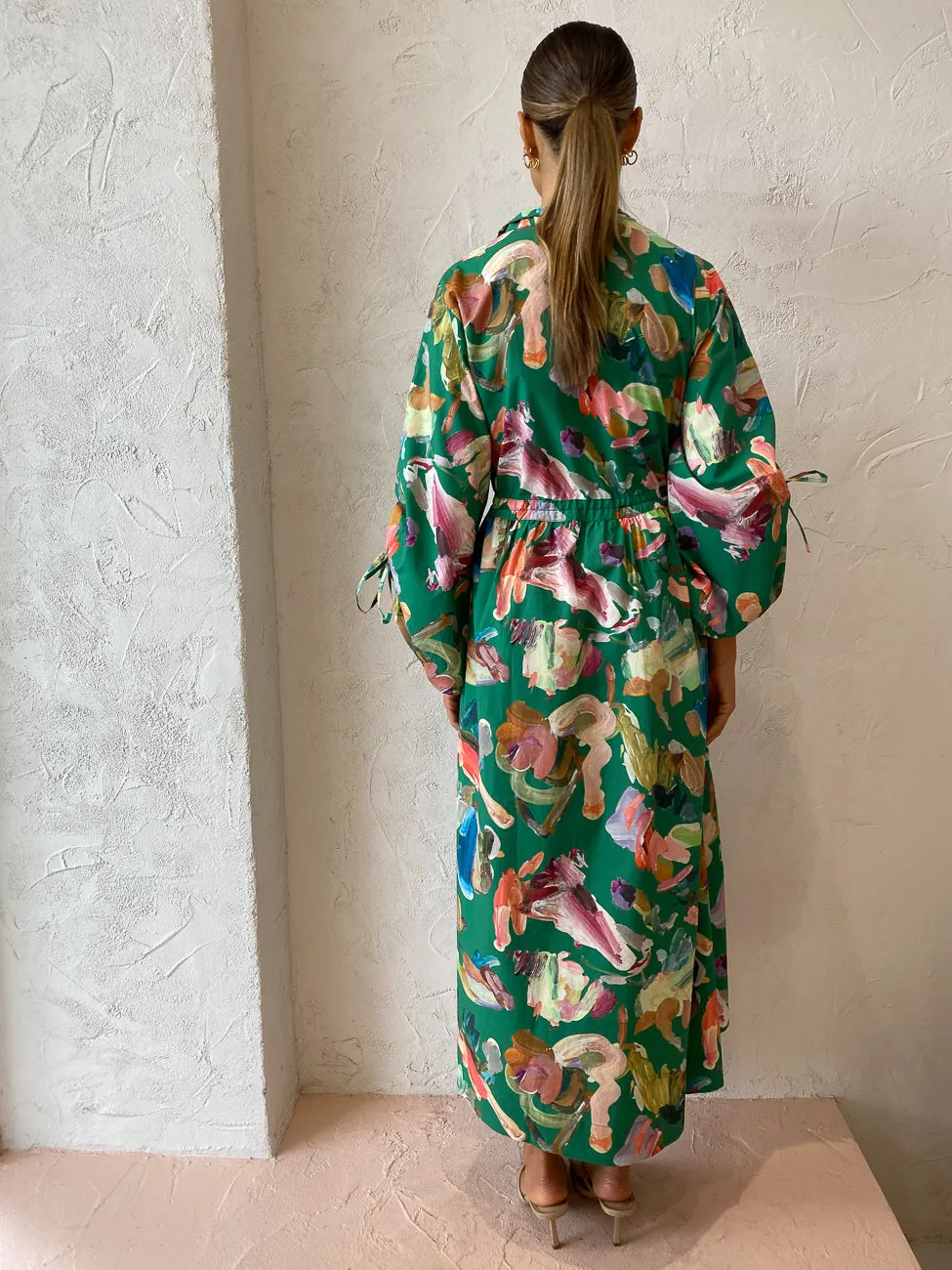 Alemais Arlo Shirt Dress in Forrest