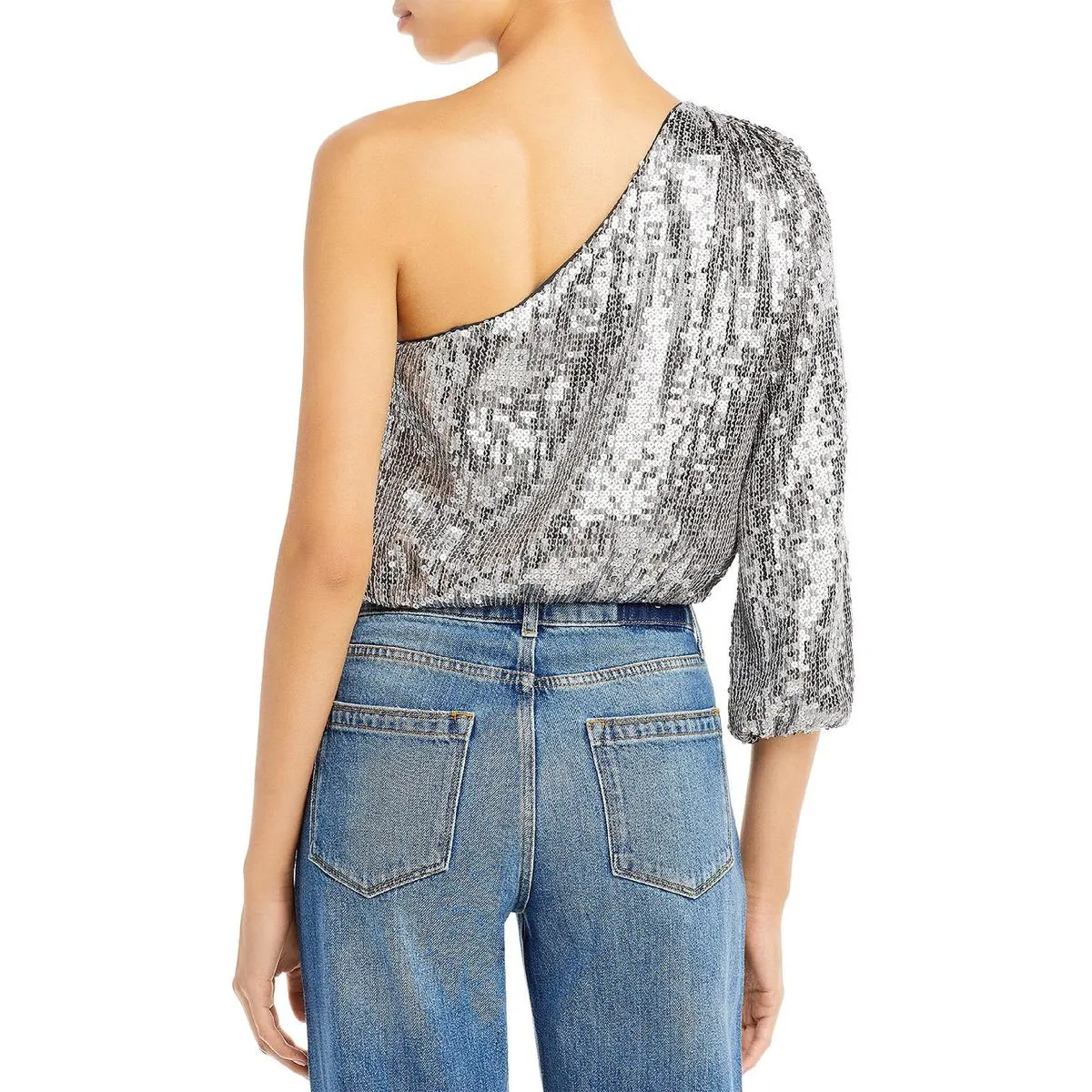 Alice and Olivia Womens Lucinda Sequined Short Cropped