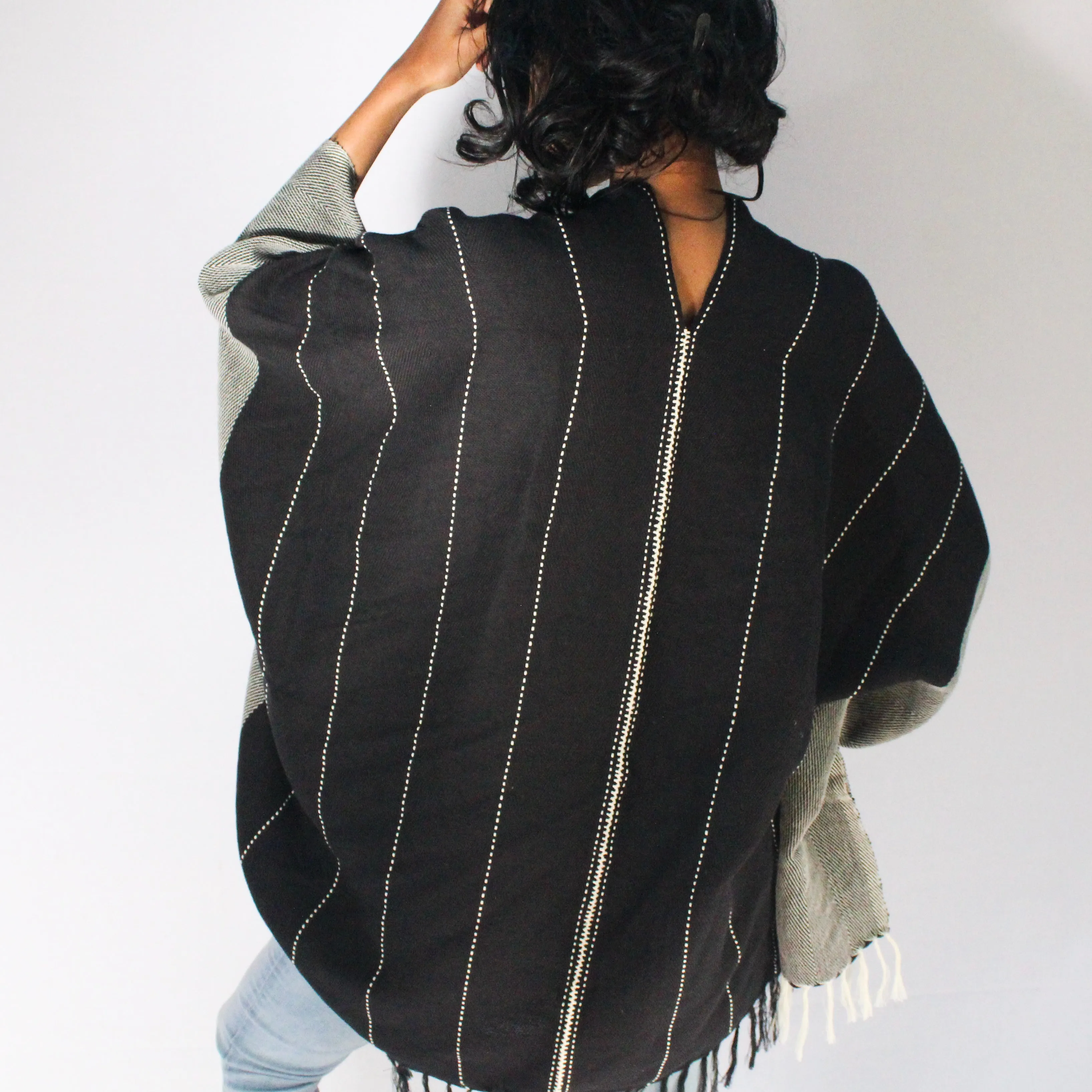 Anna - Hand Woven  Thick Cotton Cape From Sabahar