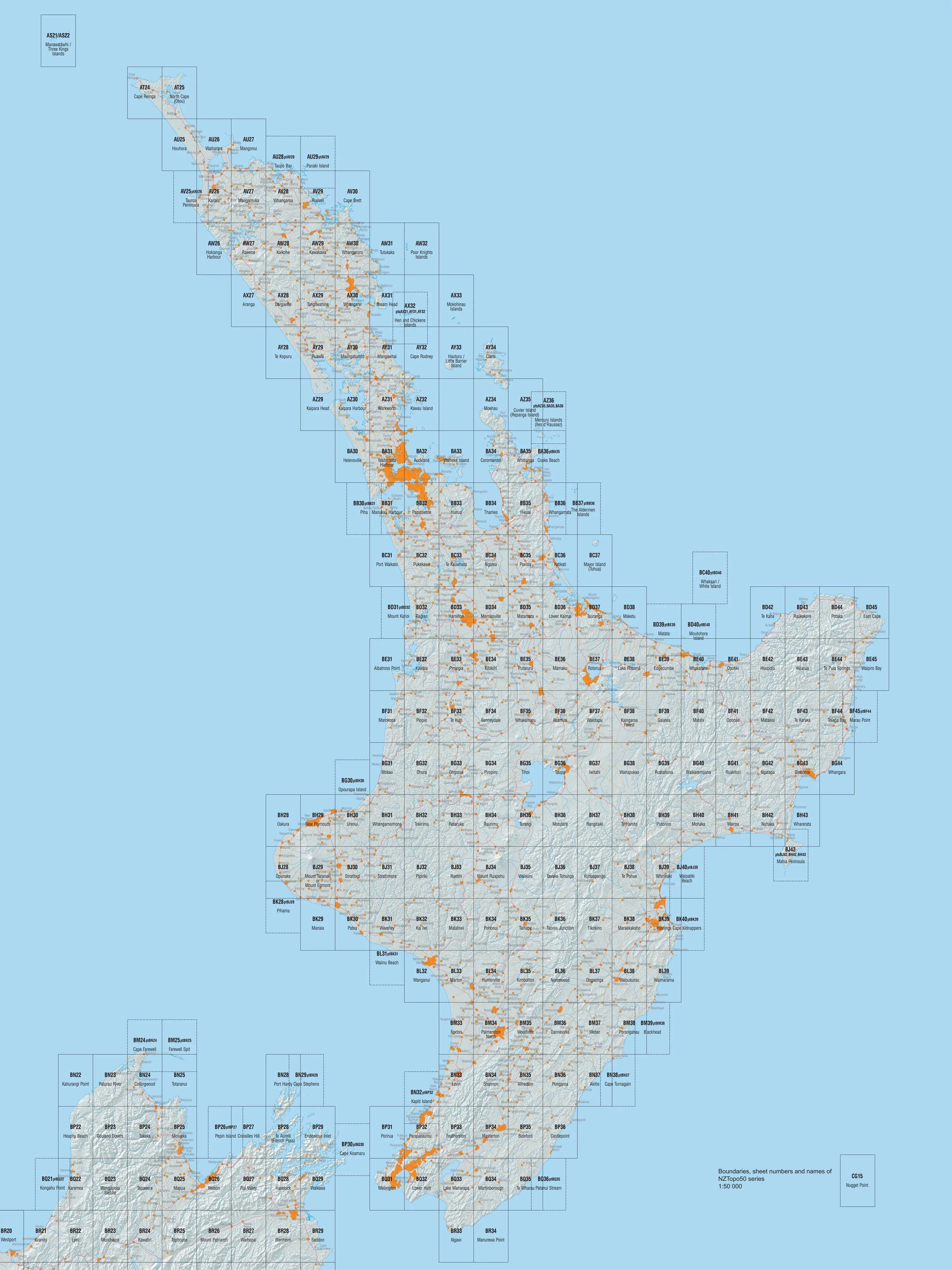 AY32 - Cape Rodney Topo50 map