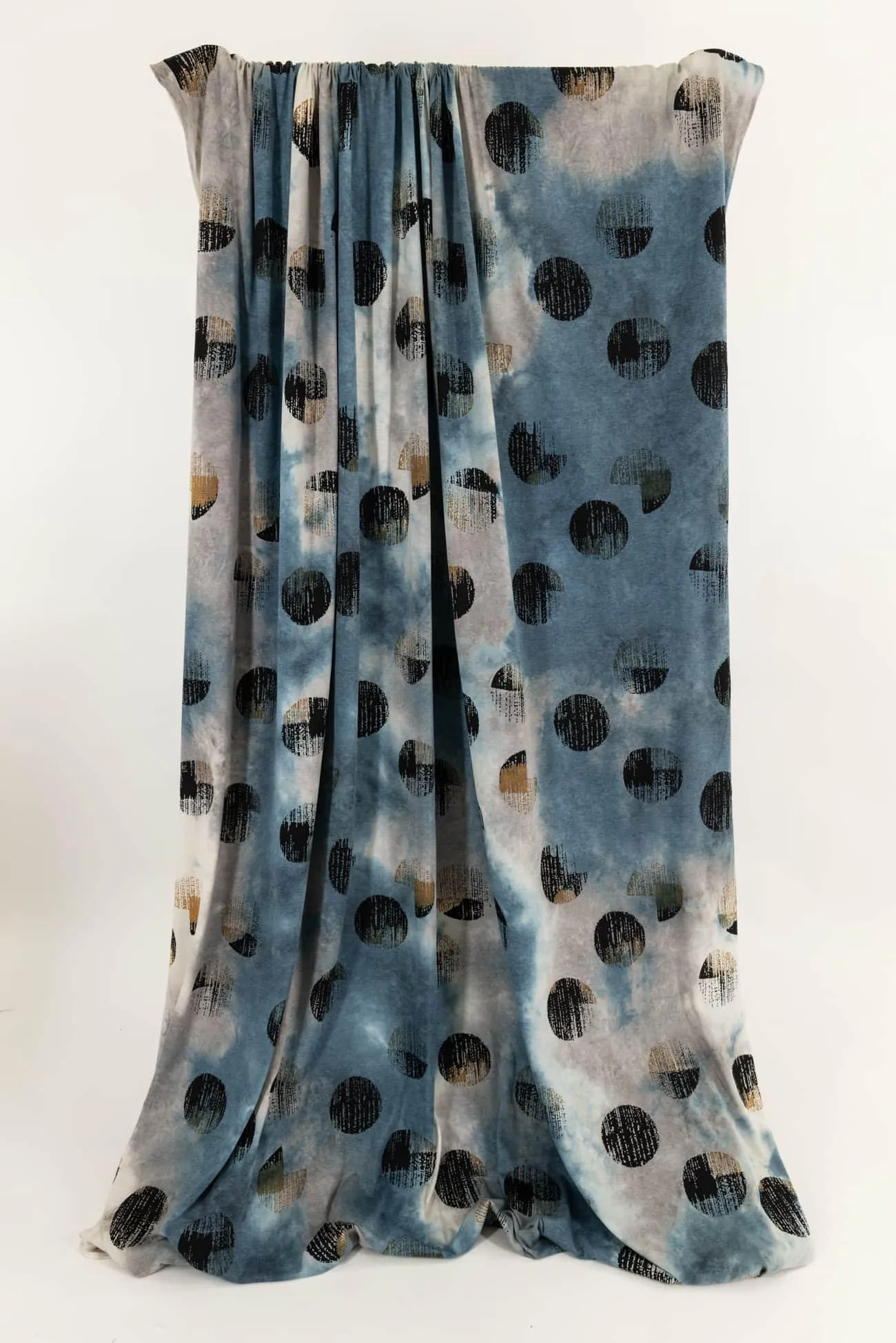 Azul Dots Rayon Knit