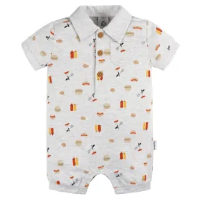 Baby Boys Barbeque Collared Romper