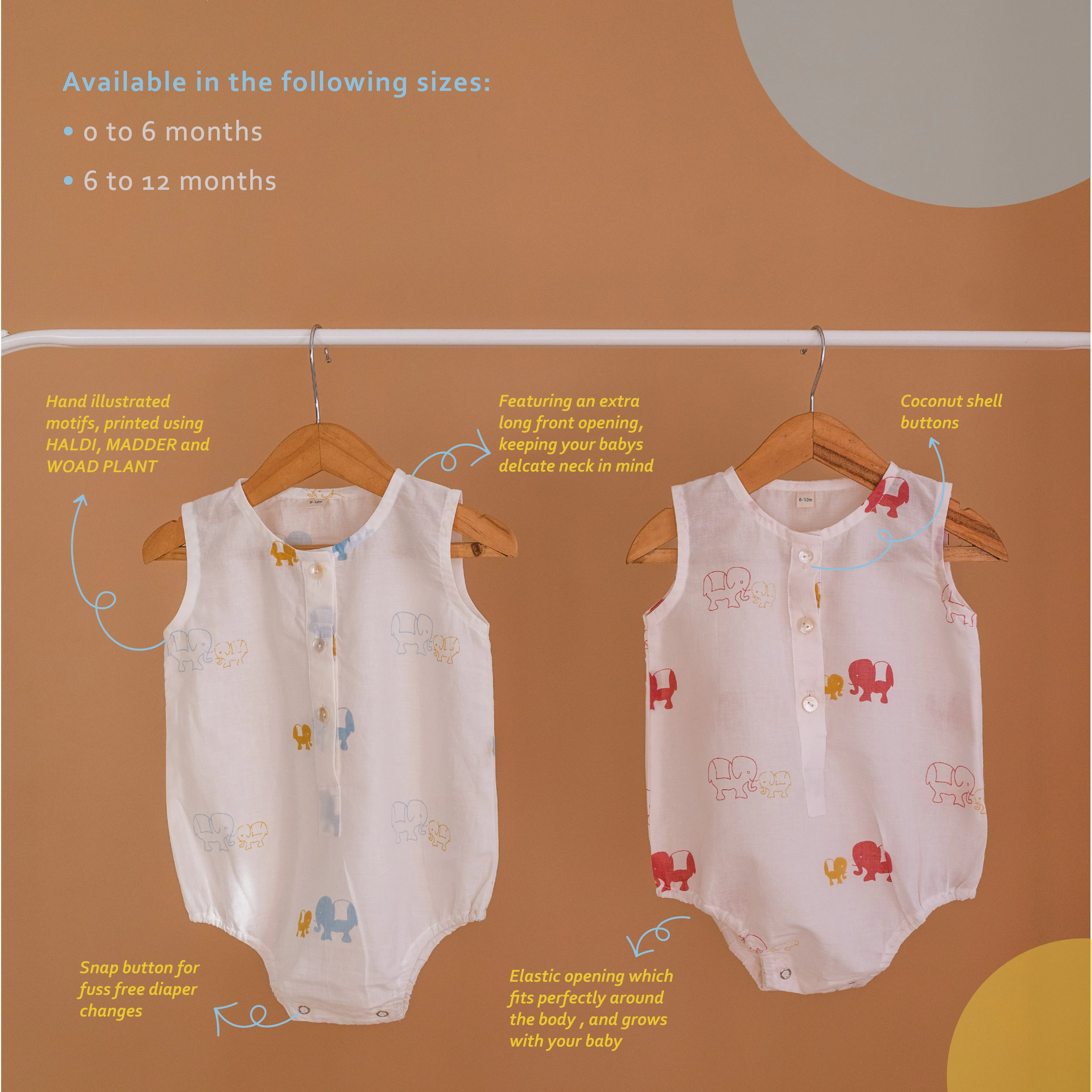 Baby Romper - Colours of the Earth - Elle Pink