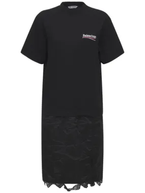 Balenciaga   Cotton jersey t-shirt dress 