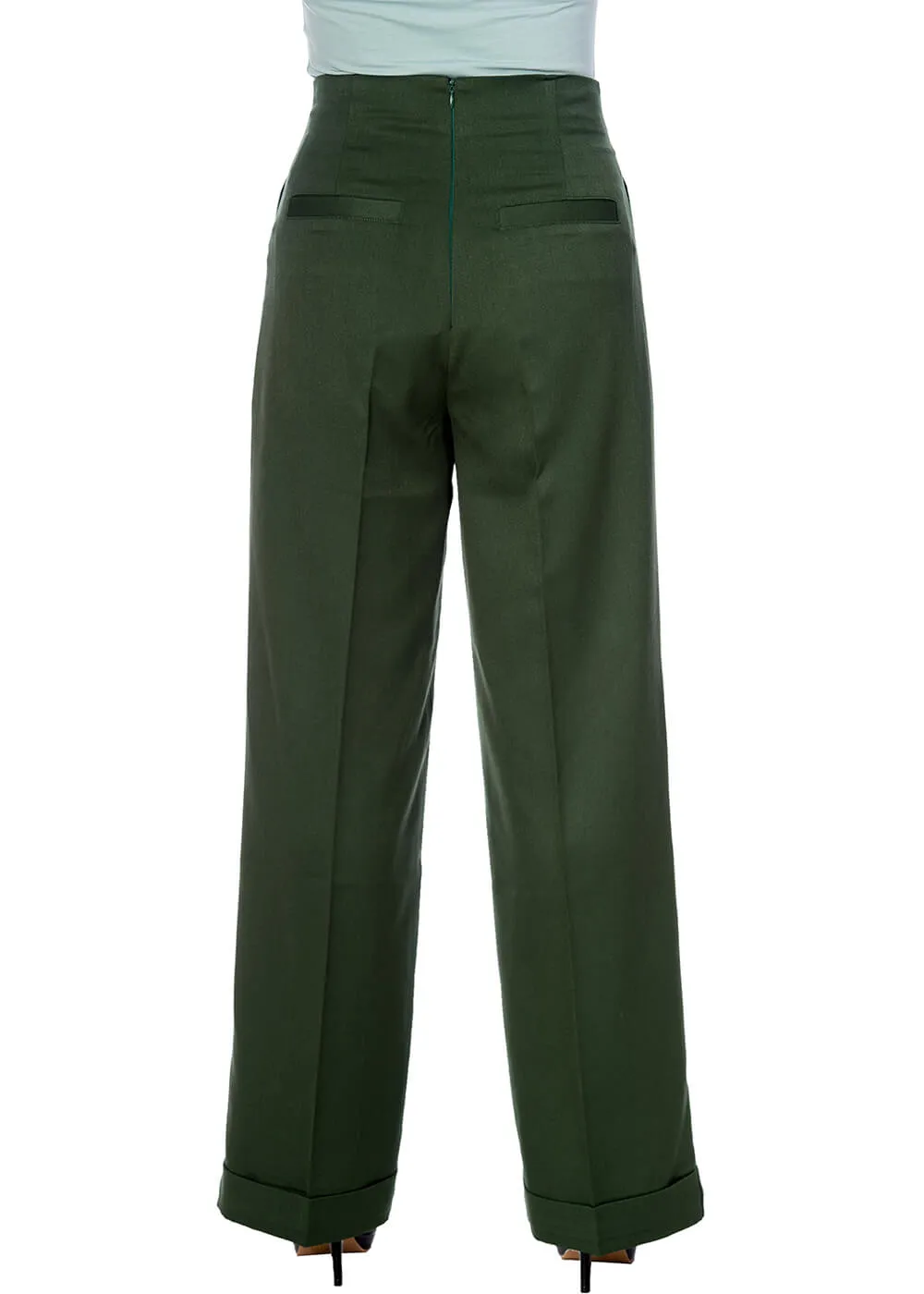 Banned Adventures Ahead 40's Trousers Dark Green