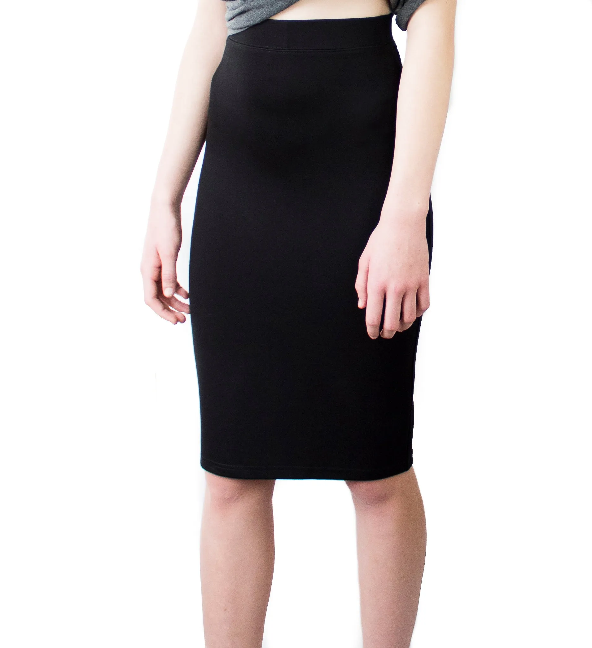 Black Tube Skirt - Midi