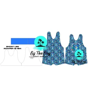 Blue Dog Short leg Romper DIY Panel