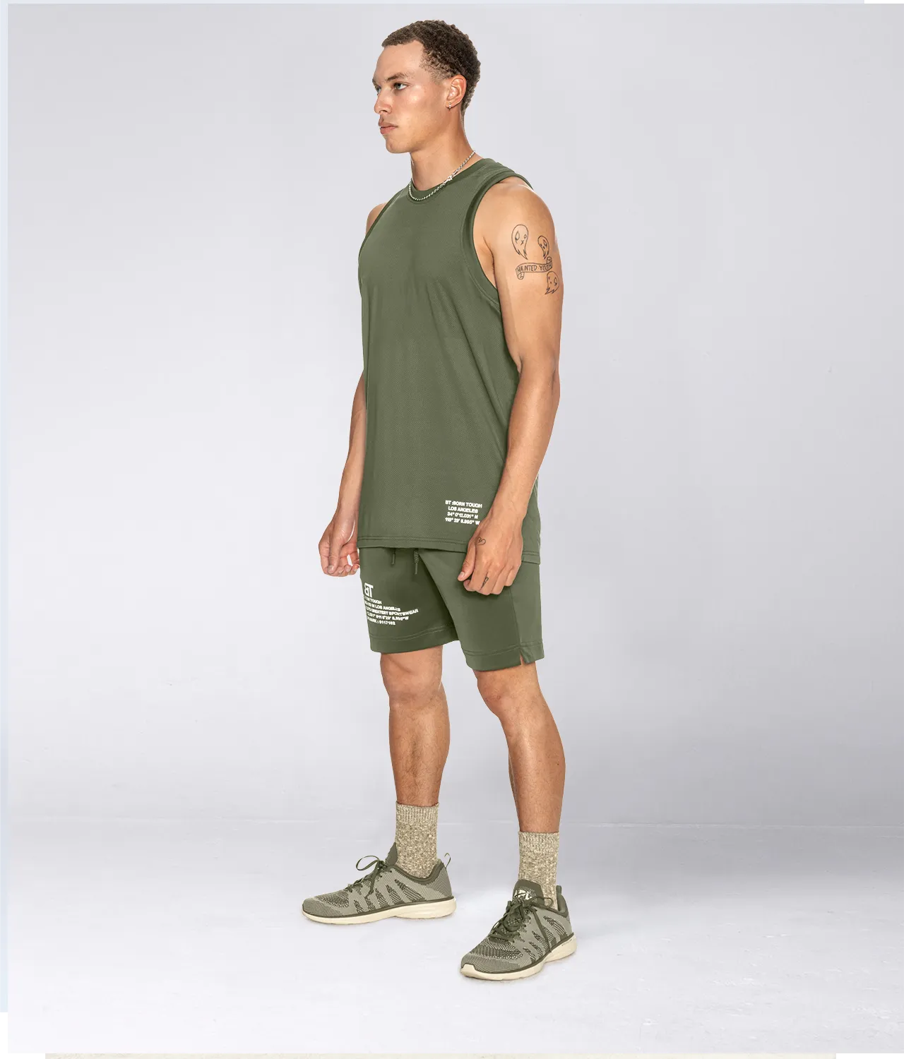 Born Tough Air Pro™ Military Green Crossfit Tank Top for Men