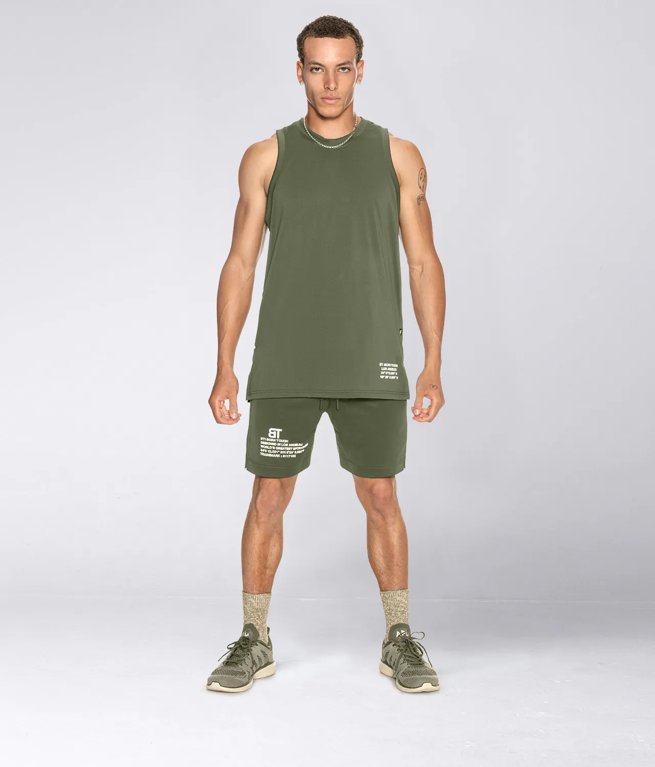 Born Tough Air Pro™ Military Green Crossfit Tank Top for Men