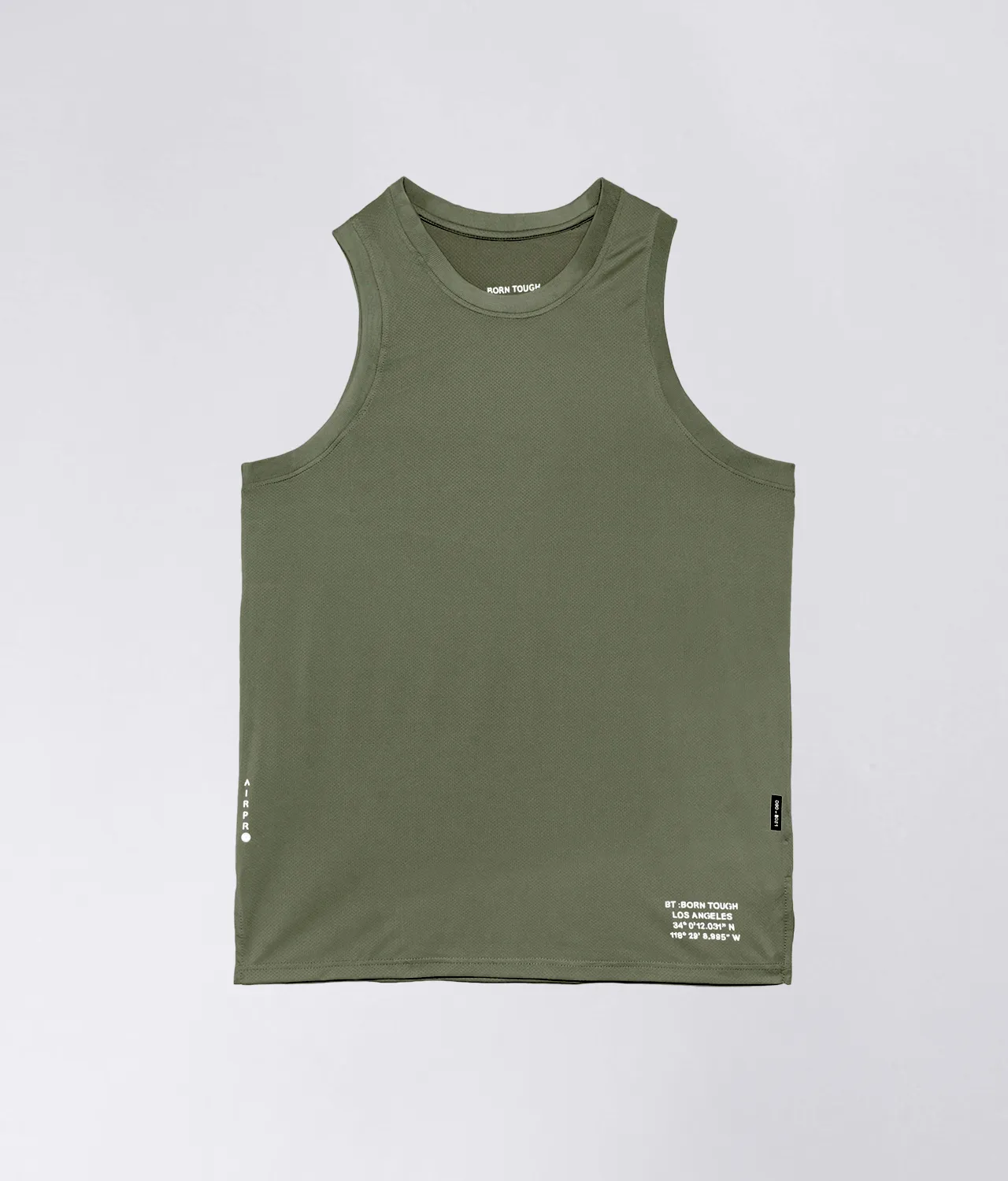 Born Tough Air Pro™ Military Green Running Tank Top for Men