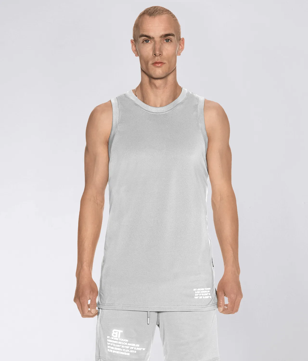 Born Tough Air Pro™ Steel Gray Athletic Tank Top for Men