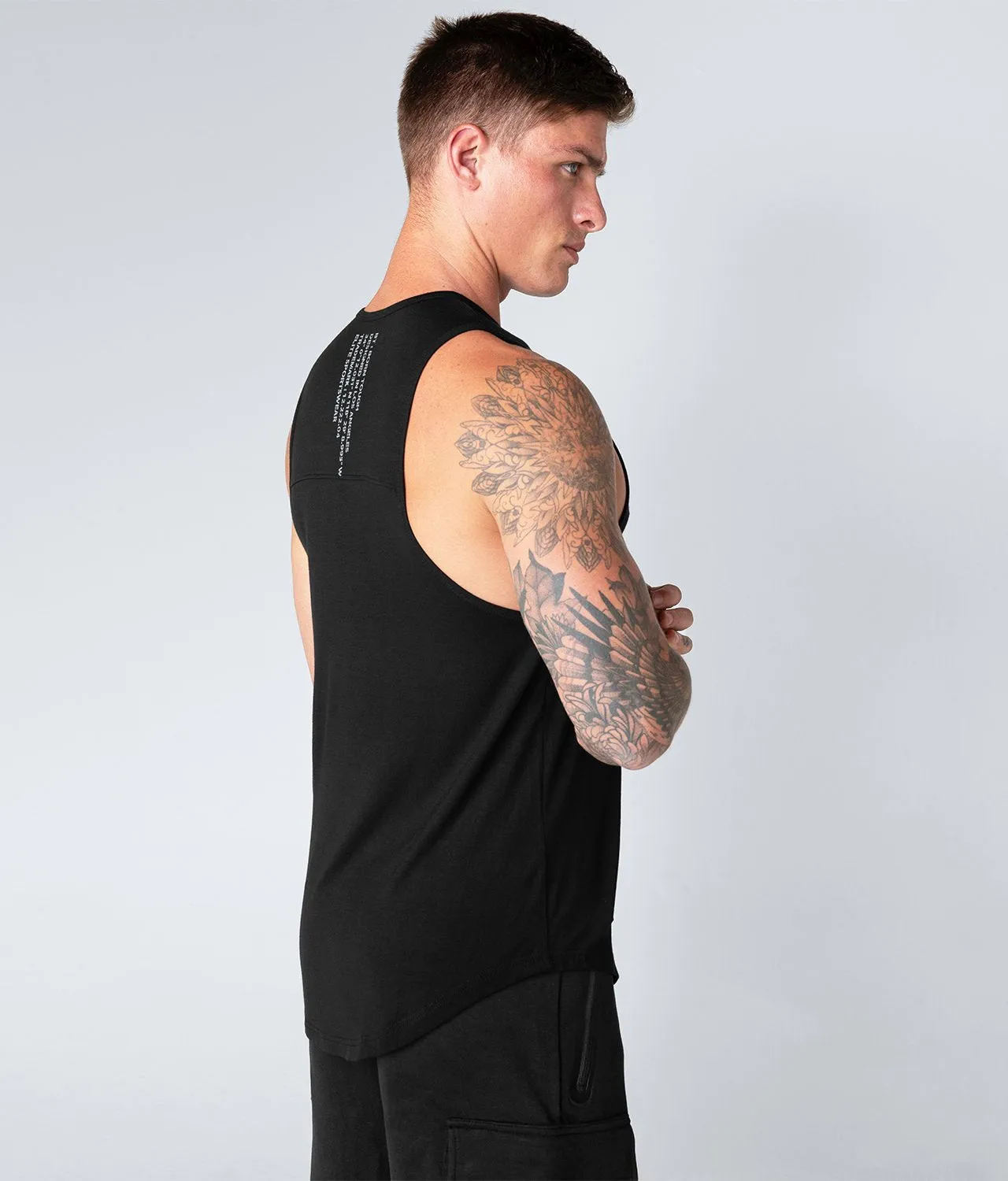 Born Tough Core Fit Black Athletic Tank Top for Men