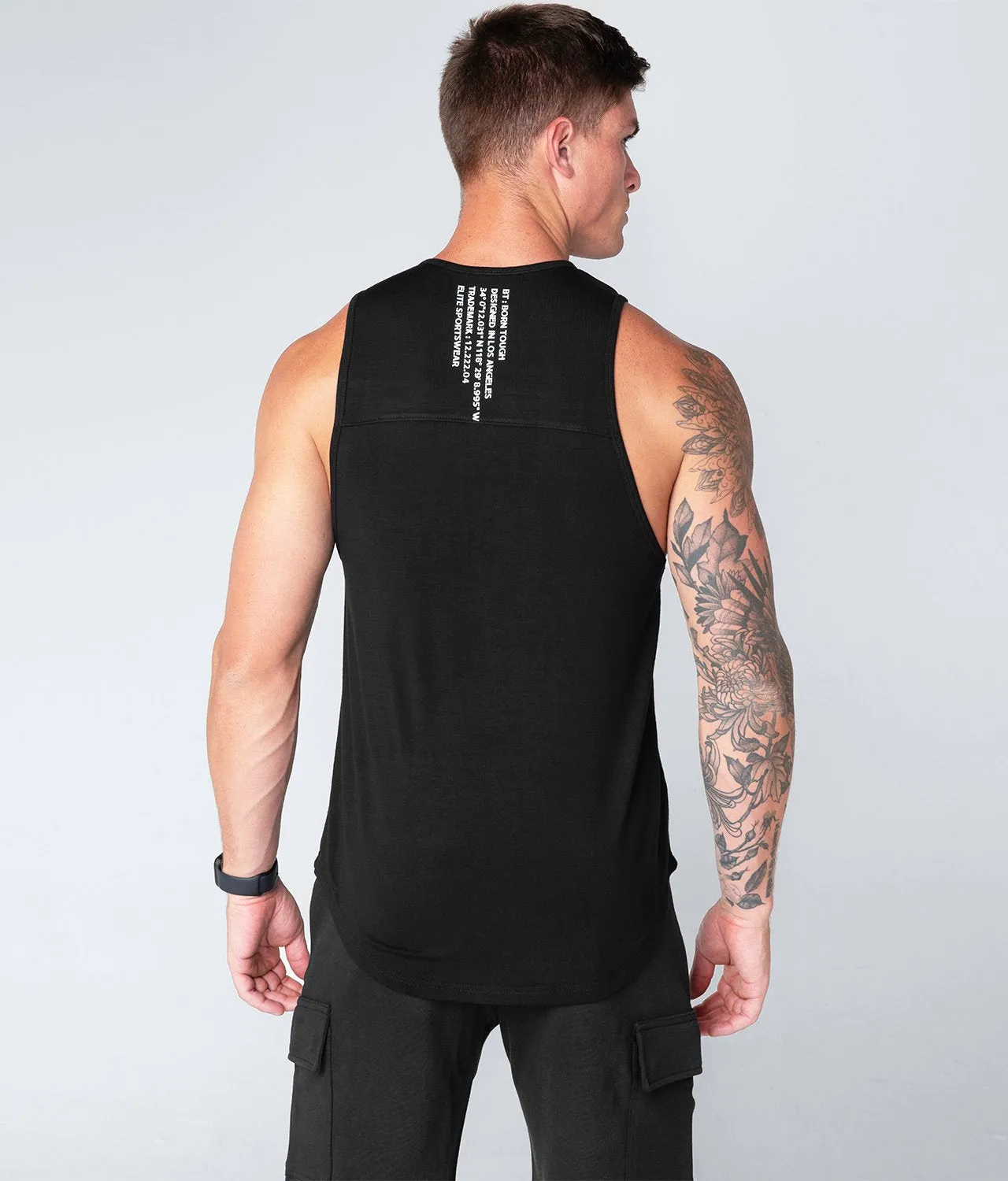 Born Tough Core Fit Black Athletic Tank Top for Men