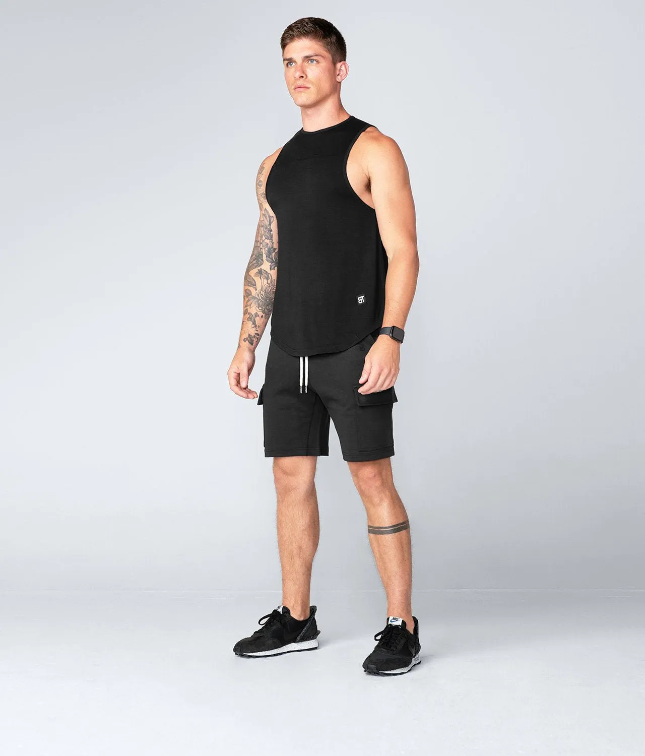 Born Tough Core Fit Black Bodybuilding Tank Top for Men