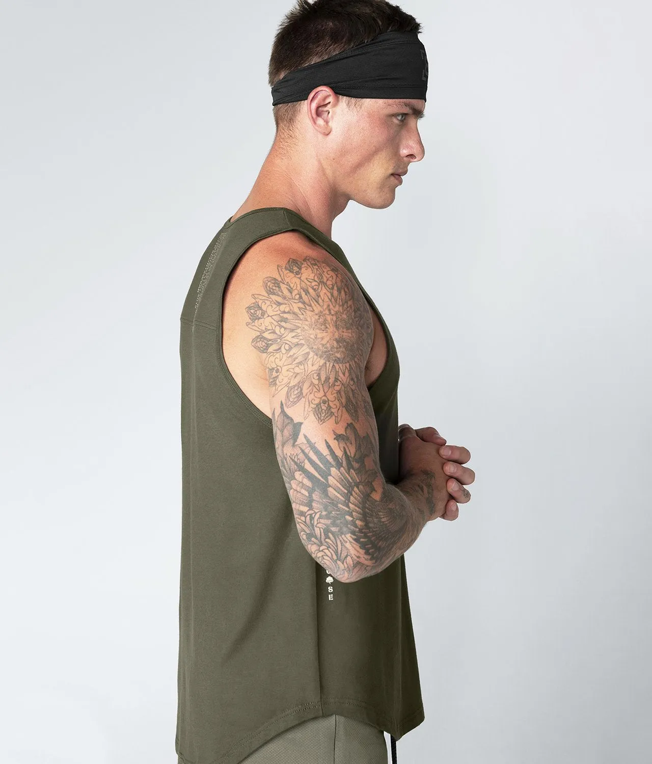 Born Tough Core Fit Military Green Bodybuilding Tank Top for Men