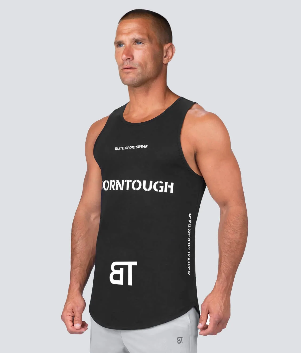 Born Tough Crucial Bounty TD Black Bodybuilding Tank Top for Men