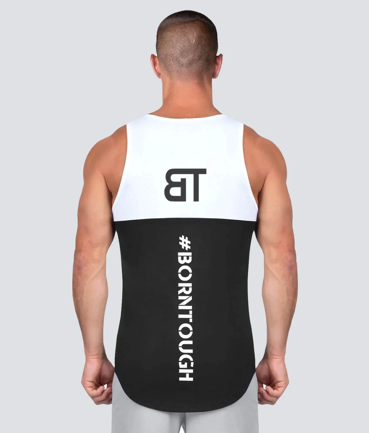 Born Tough Crucial Bounty TD White Bodybuilding Tank Top for Men