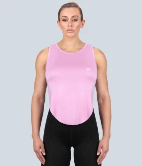 Born Tough High Altitude Pink Sheer Bodybuilding Tank Top for Women