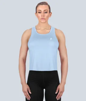 Born Tough Limitless Blue Sheer Athletic Tank Top for Women