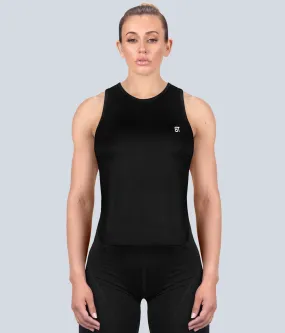 Born Tough Limitless Muscle Black Sheer Athletic Tank Top for Women