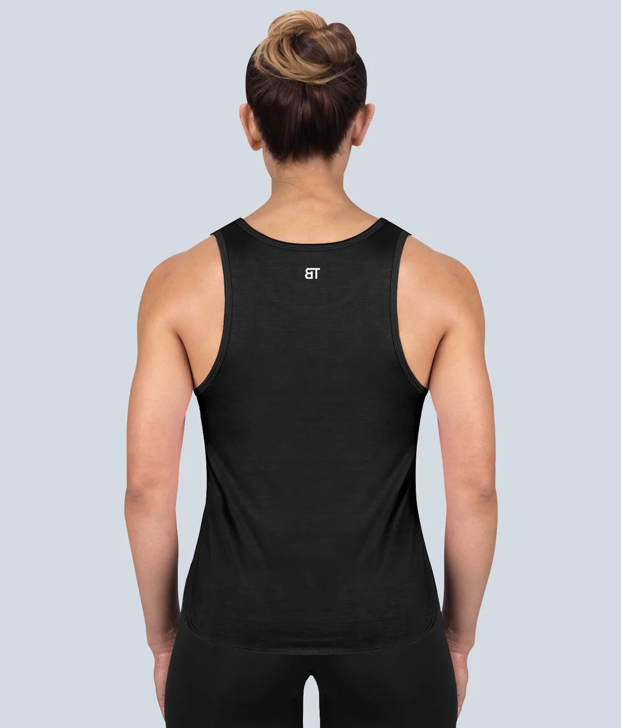 Born Tough Limitless Muscle Black Sheer Bodybuilding Tank Top for Women