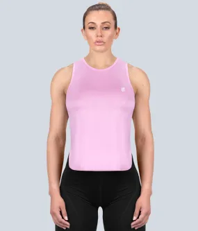 Born Tough Limitless Muscle Pink Sheer Athletic Tank Top for Women