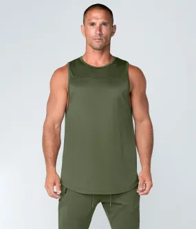 Born Tough Momentum Athletic Tank Top For Men Military Green