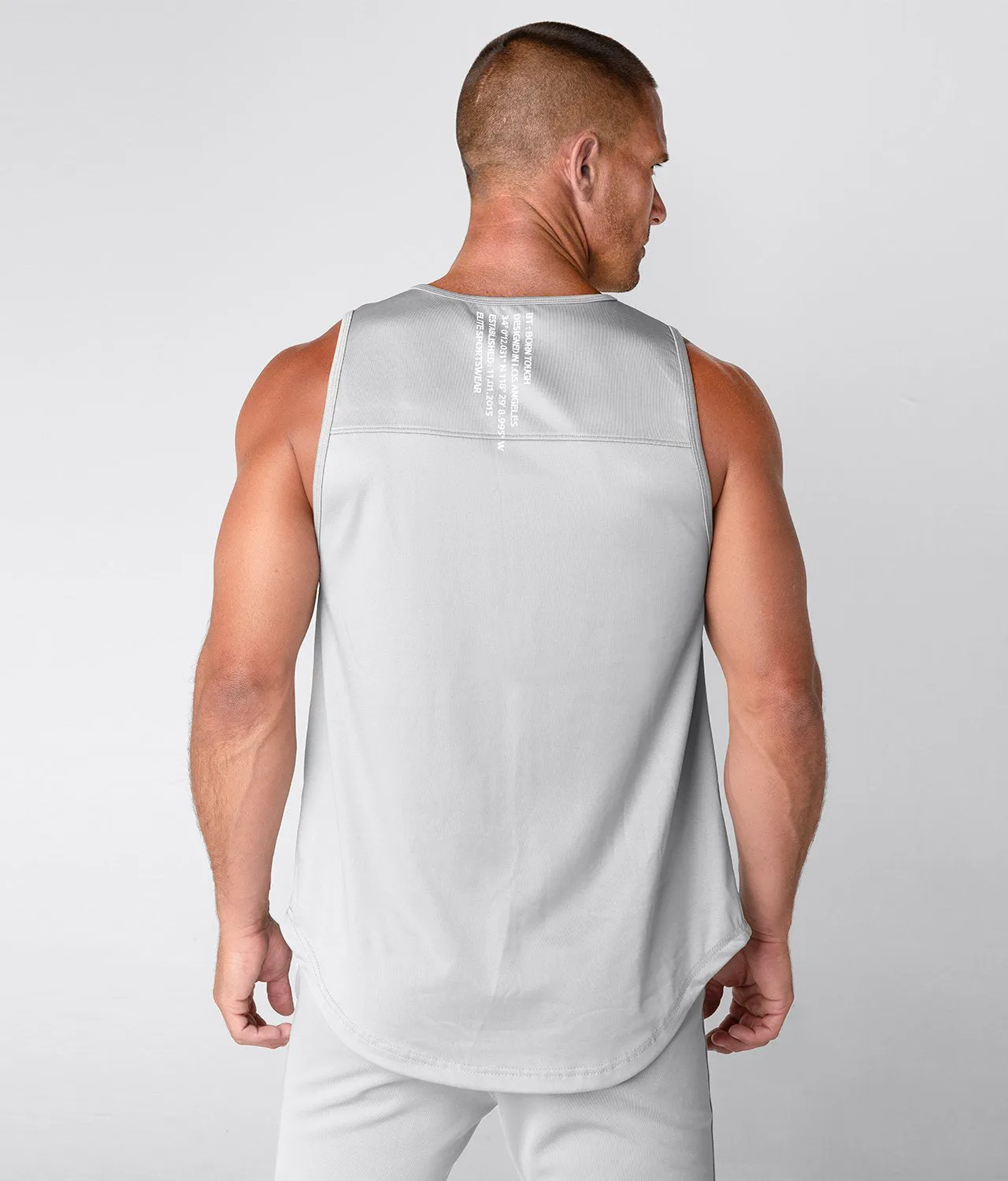 Born Tough Momentum Running Tank Top For Men Steel Gray