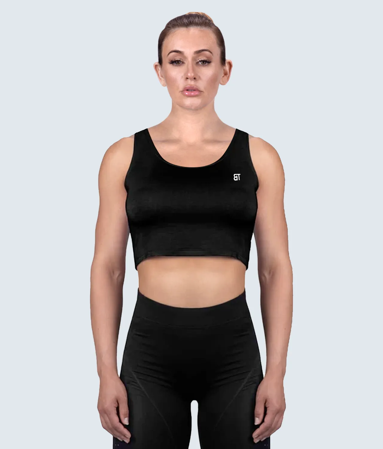 Born Tough Women Core Sheer Crop Top Black