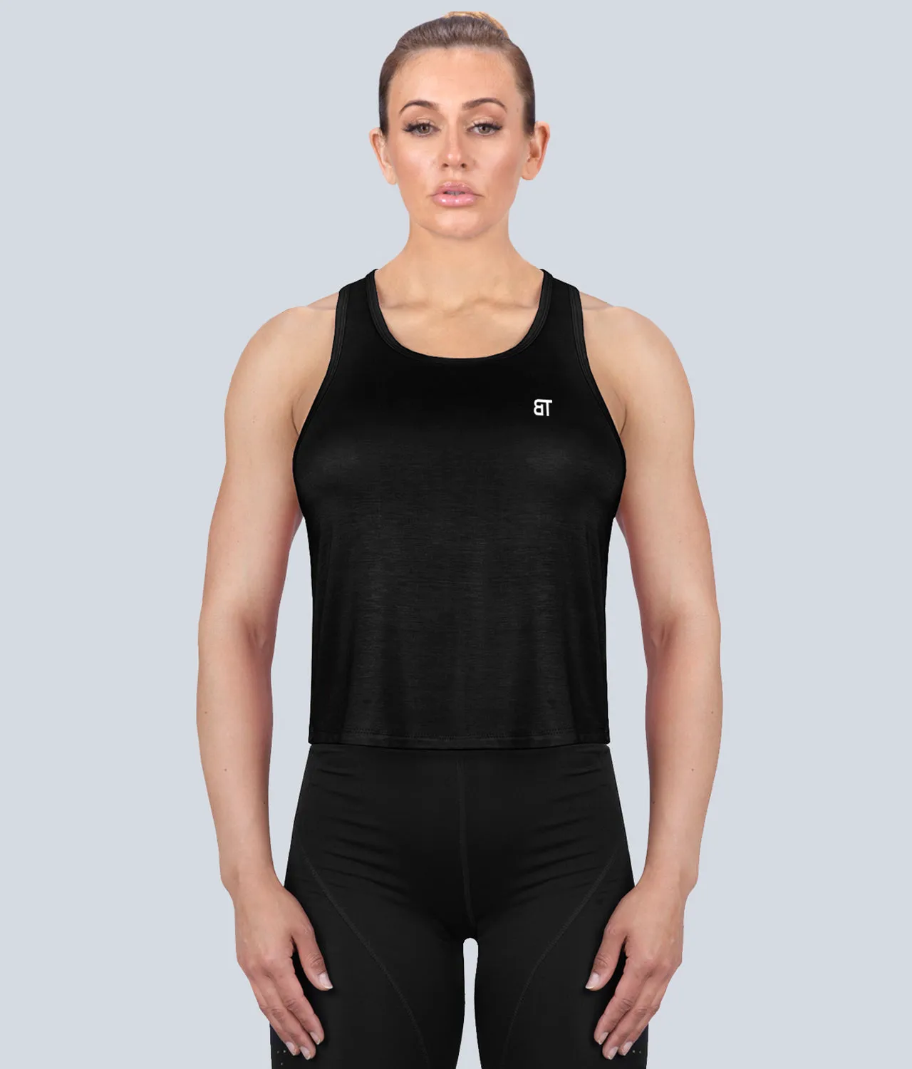 Born Tough Women Limitless Sheer Tank Top Black