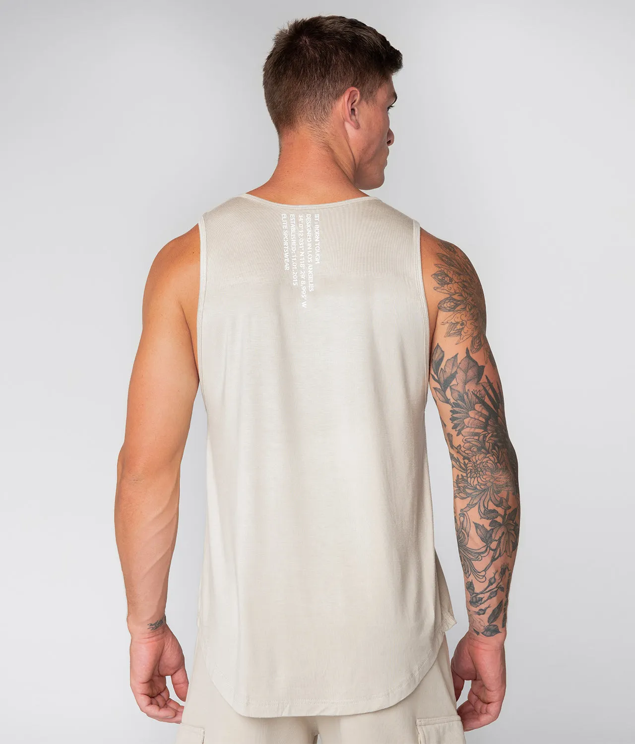 Born Tough Zippered Stone Bodybuilding Tank Top for Men