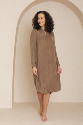 Brown Shirt Dress