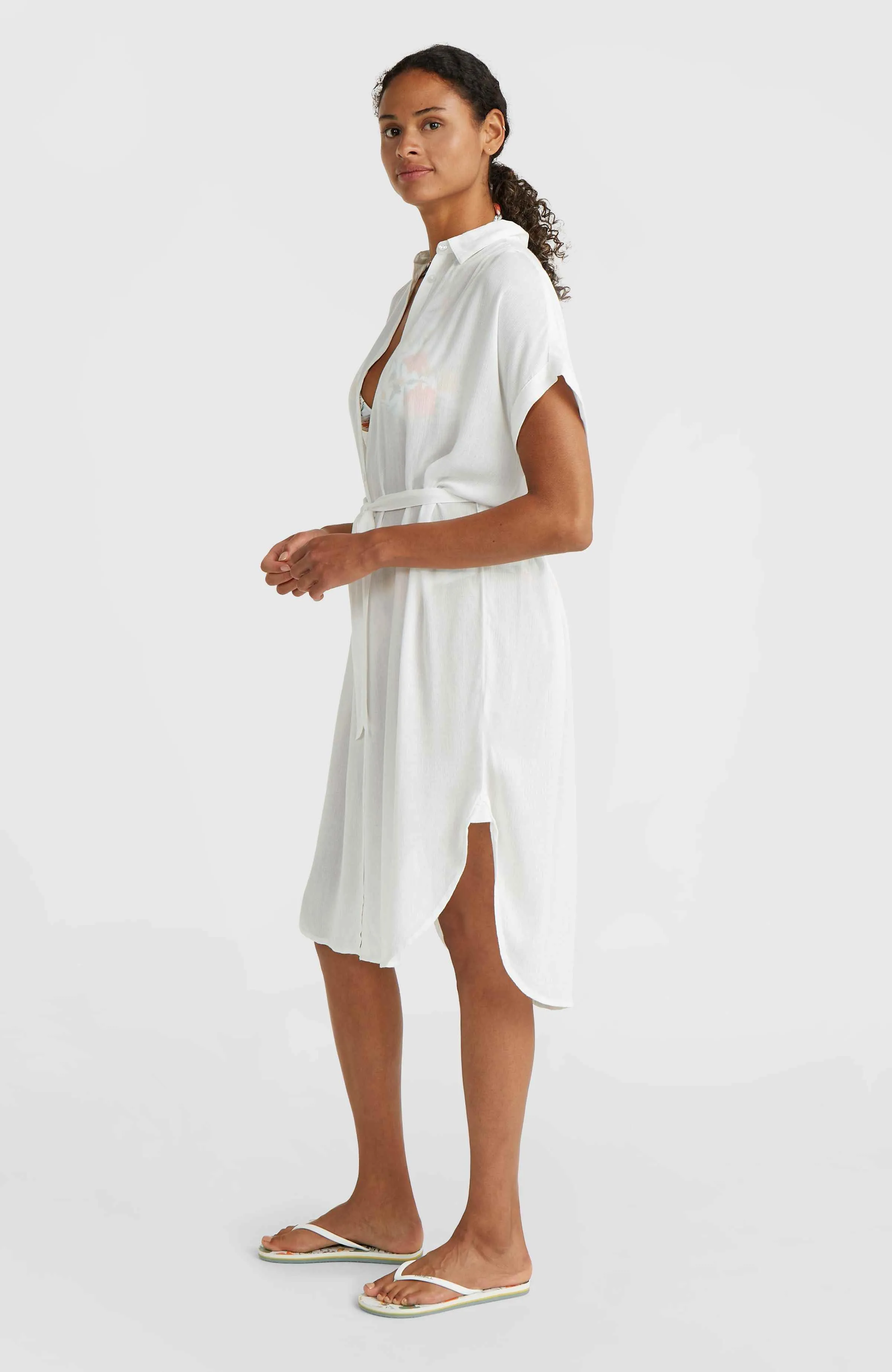 Cali Beach Shirt Dress | Snow White