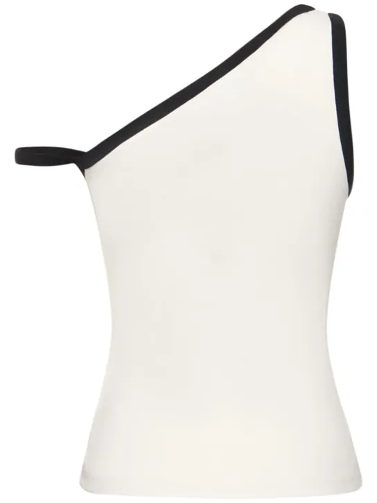 Courreges   Asymmetrical cotton tank top 