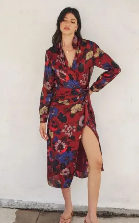 Dress Forum- Fireplace Midi Shirt Wrap Dress