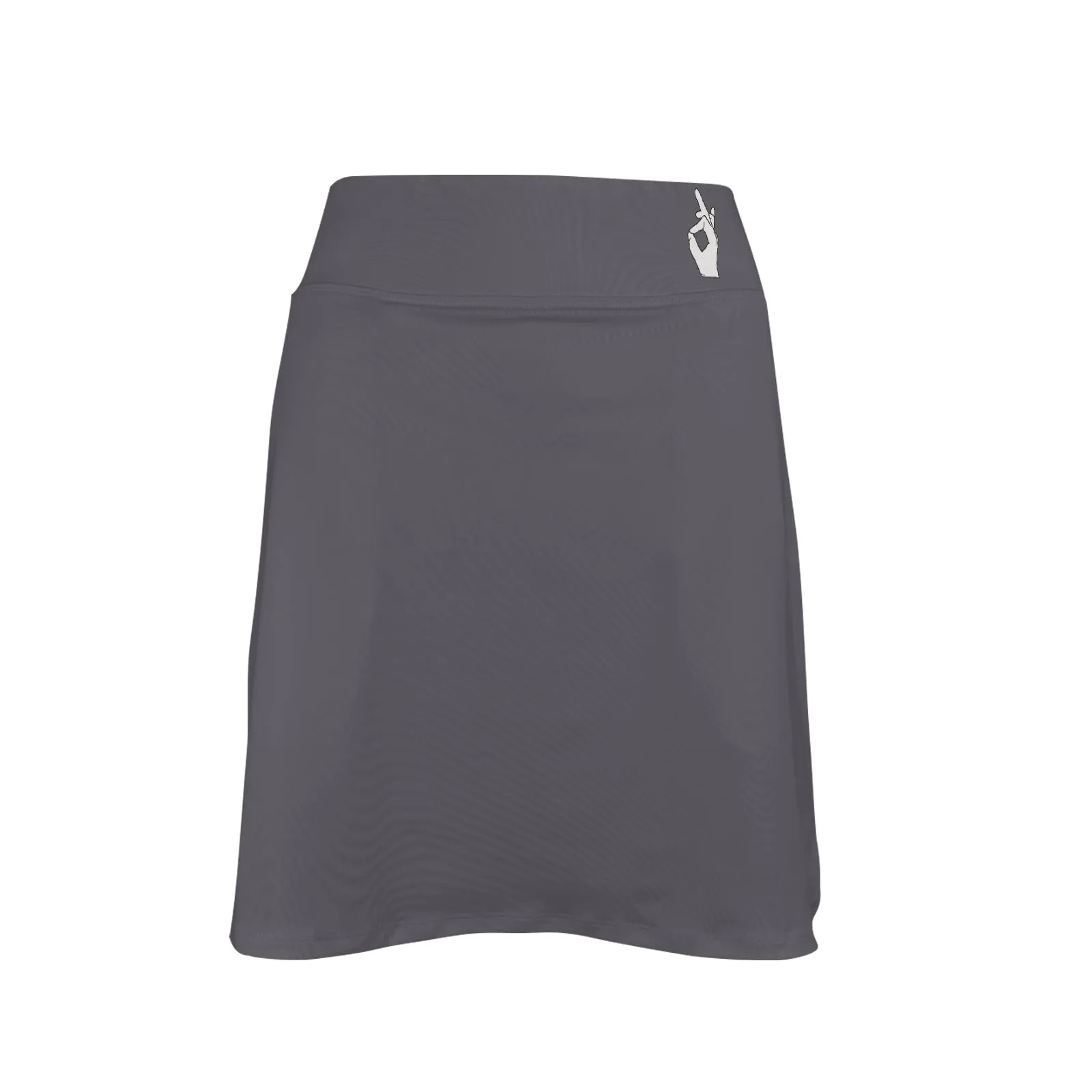 DTI Dark Grey Solid Skirtwith Pocket