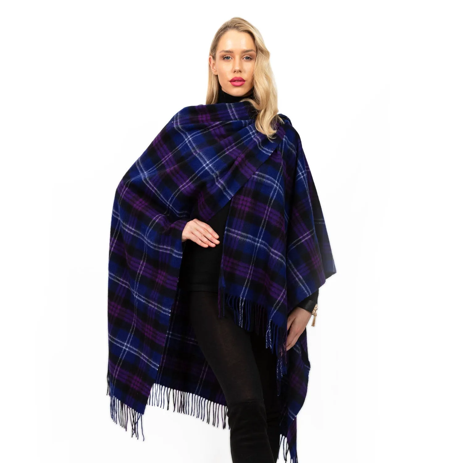 Edinburgh Lambswool Long Tartan Cape  Heritage Of Scotland