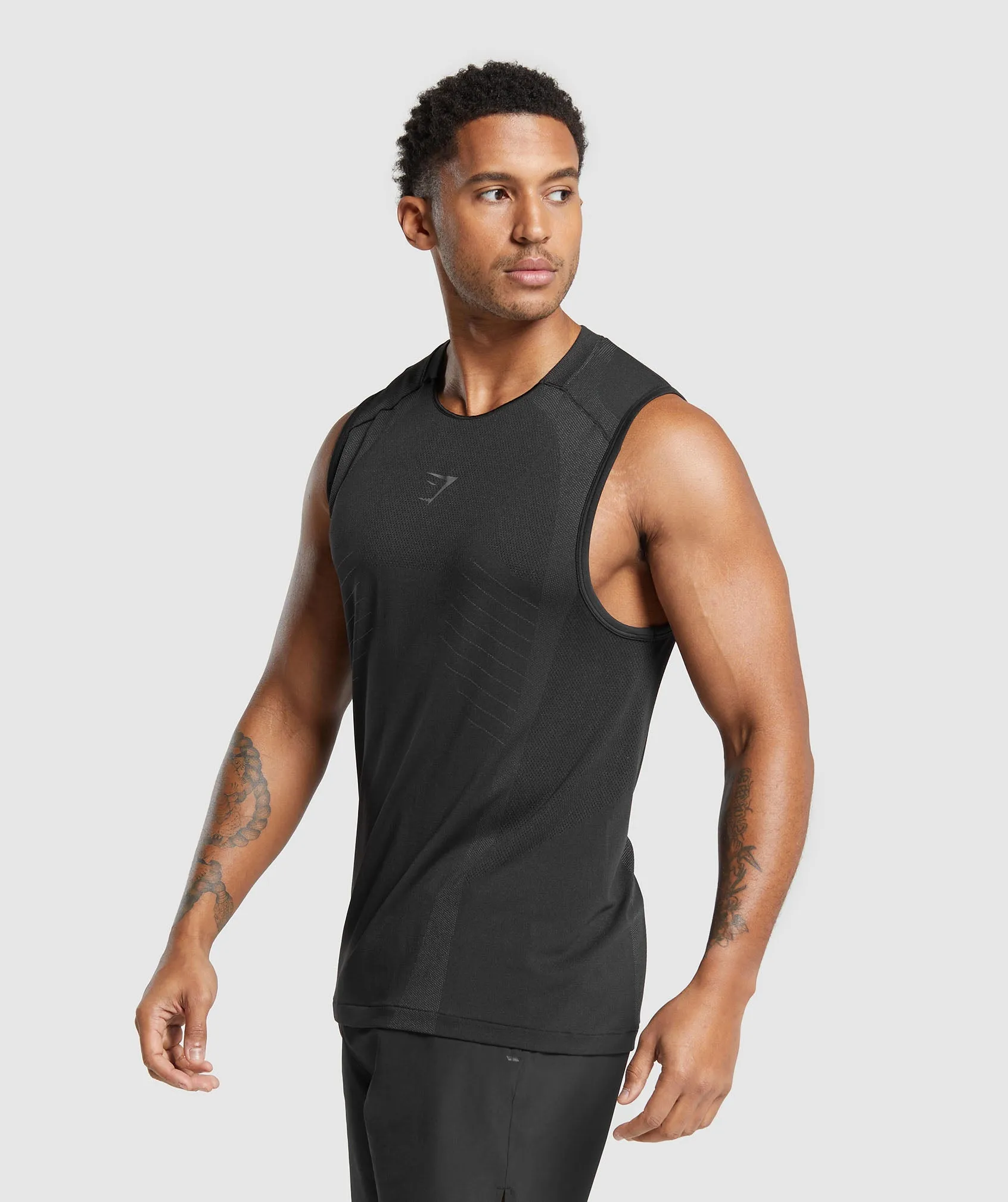 Gymshark Apex Seamless Tank - Black/Dark Grey