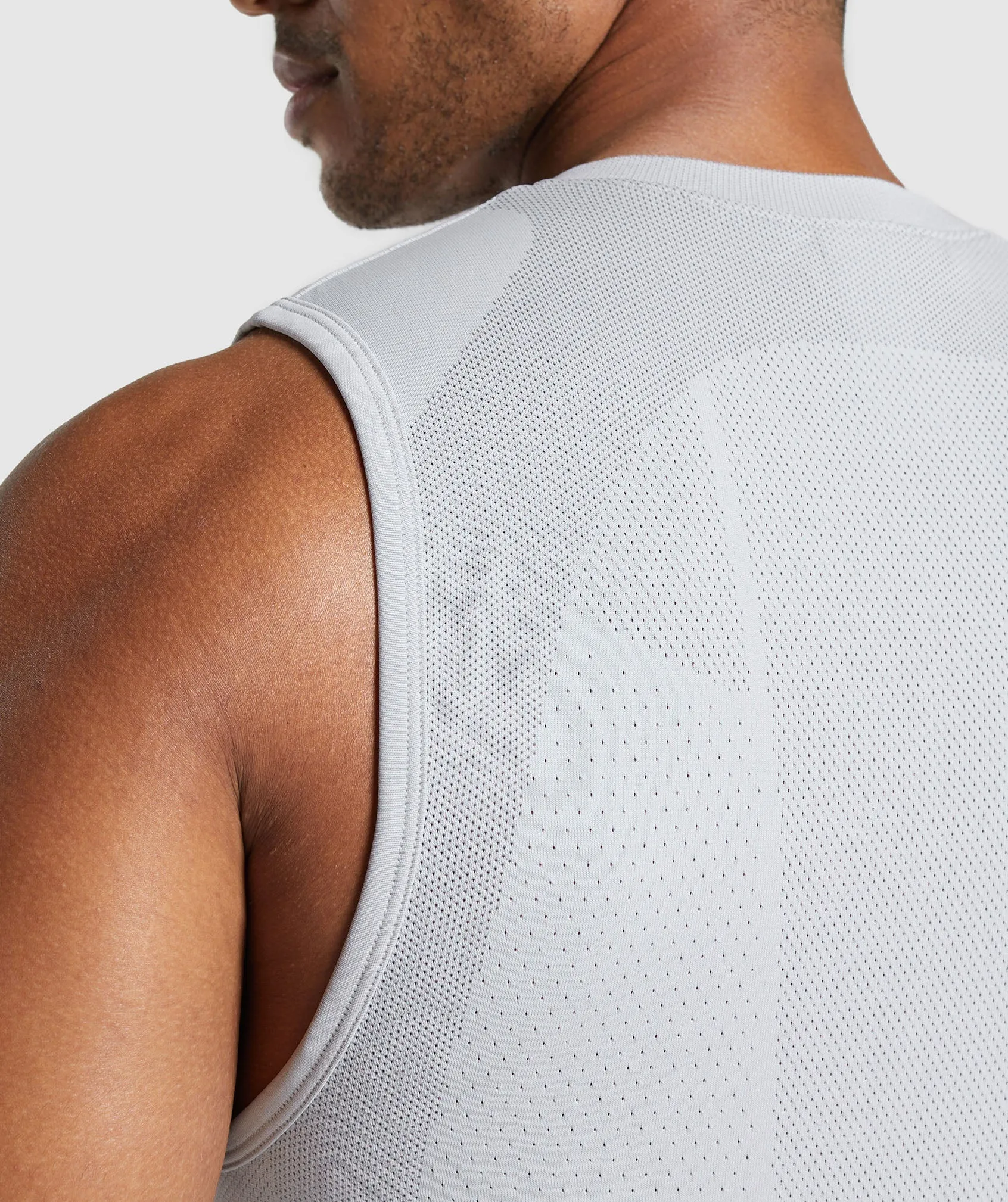 Gymshark Apex Seamless Tank - Light Grey/Medium Grey