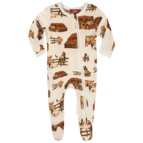 Homestead Cotton Zipper Footed Romper