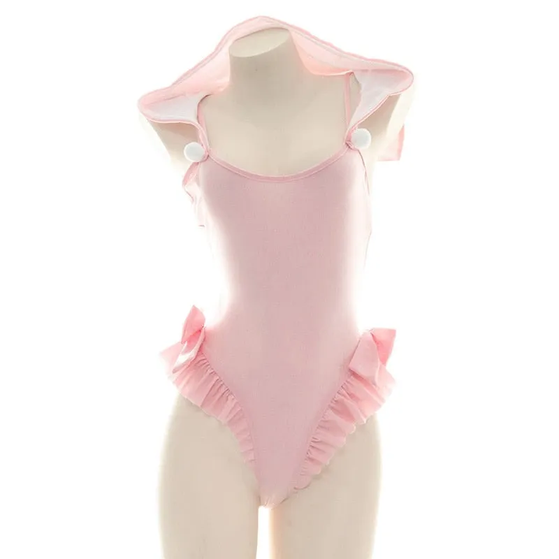 Hooded Neko Ruffle Onesie