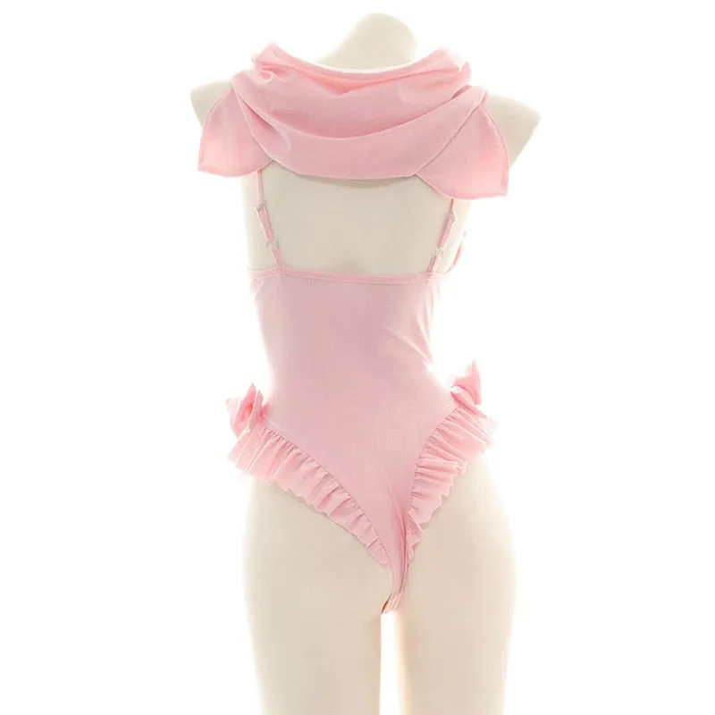 Hooded Neko Ruffle Onesie