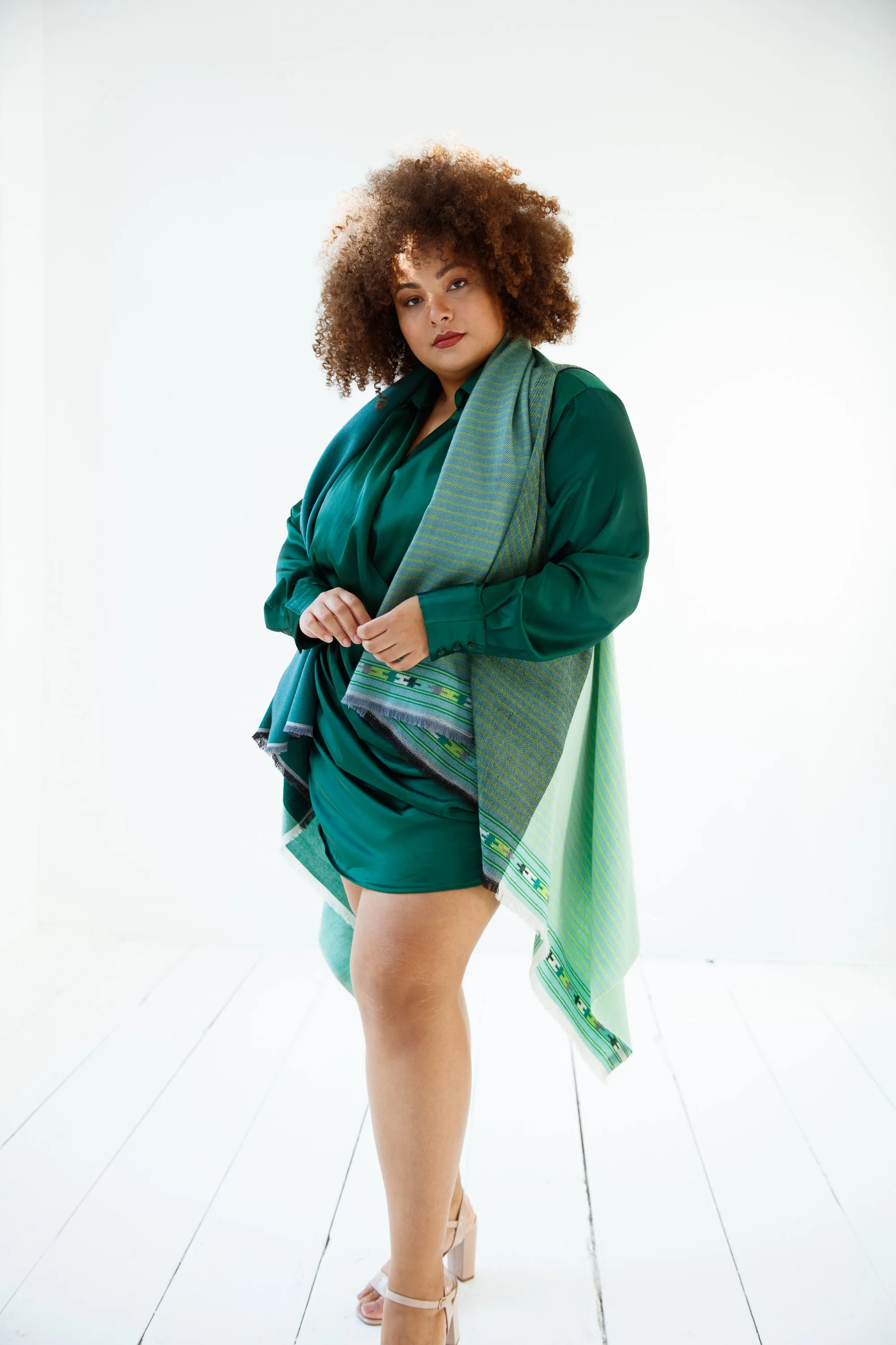 JULAHAS  Light Wool Cape Fusion Green Plus