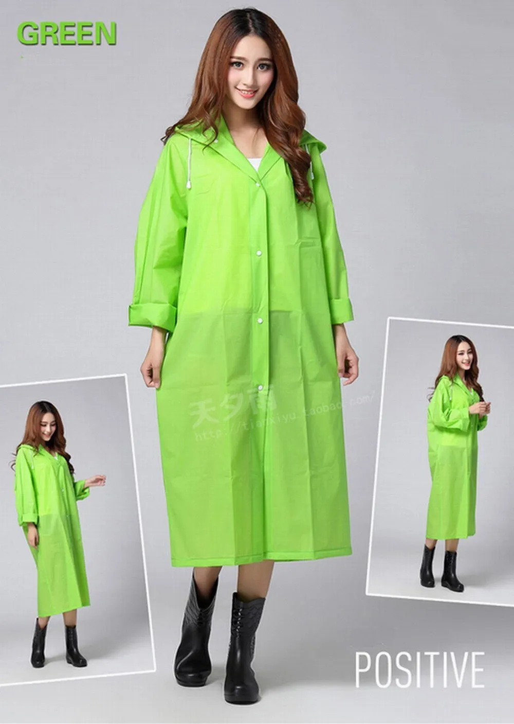 KaLaiXing Portable Raincoat Rain Poncho with Hoods and Sleeves, Keep The Rain / Snow / Water off Your Clothes, for Camping / travel / Mountaineering--yellow