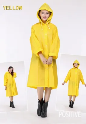 KaLaiXing Portable Raincoat Rain Poncho with Hoods and Sleeves, Keep The Rain / Snow / Water off Your Clothes, for Camping / travel / Mountaineering--yellow