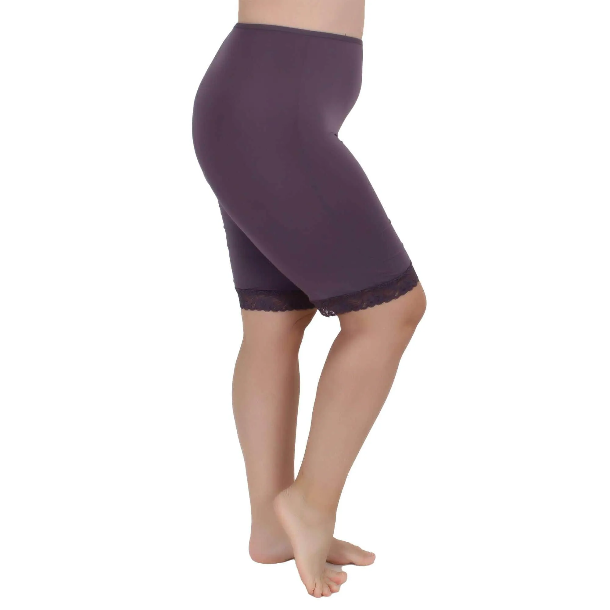 Lux Cotton Modal Anti Chafing Slipshort 11" | Dark Lilac